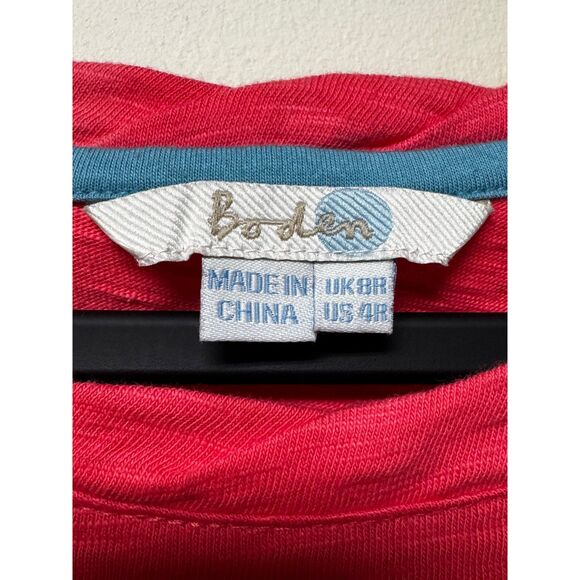 BODEN Coralie Jersey T-Shirt Dress, Colorblock, Pink/Turquoise, Sz 4R - Picture 6 of 8